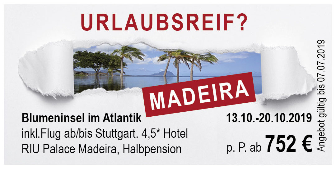 7 Tage Madeira: Exklusives Angebot
